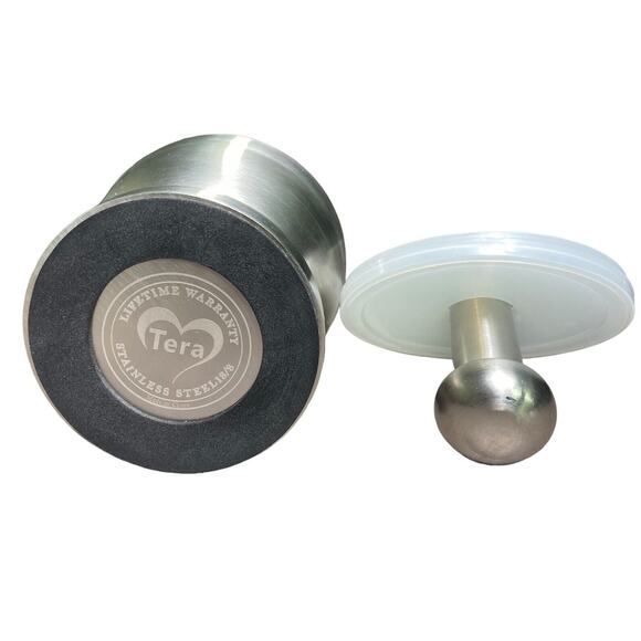 Stainless Steel Mortar Pestle Set w/ Lid 4-3/4" Herb Spice Grinder Pill Crusher - Picture 5 of 6